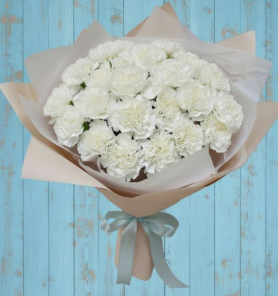 Букет цветов из: Гвоздики в Красный Профинтерн