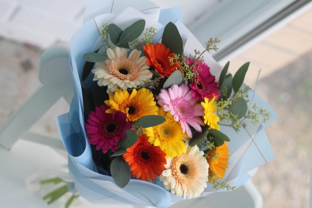 Букет цветов из: Герберы в Красный Профинтерн