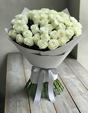 Букет 35 Белых роз #REPLACE_PRED# Красный Профинтерн