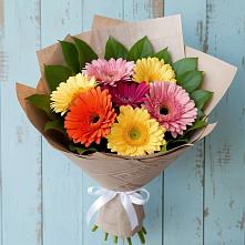 Букет цветов из:  Герберы в Красный Профинтерн