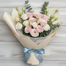 Букет цветов из:  Лизиантусы в Красный Профинтерн