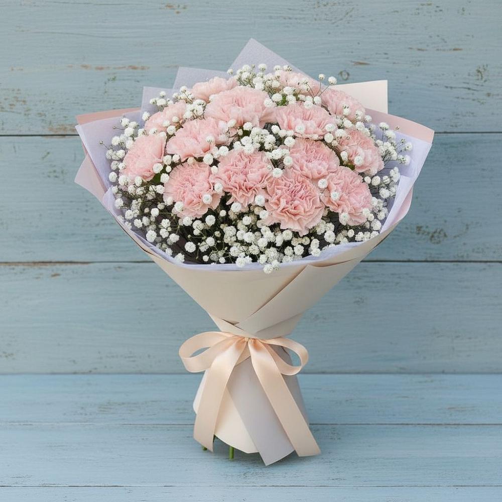 Букет цветов из: Гвоздики в Красный Профинтерн