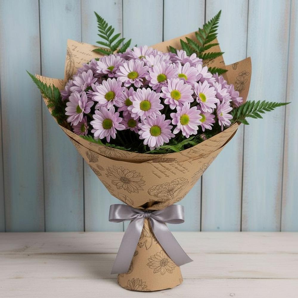 Букет цветов из: Хризантемы в Красный Профинтерн