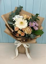 Букет цветов из:  Герберы и Хризантемы в Красный Профинтерн