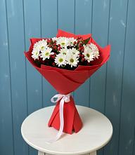 Букет цветов из:  Хризантемы в Красный Профинтерн