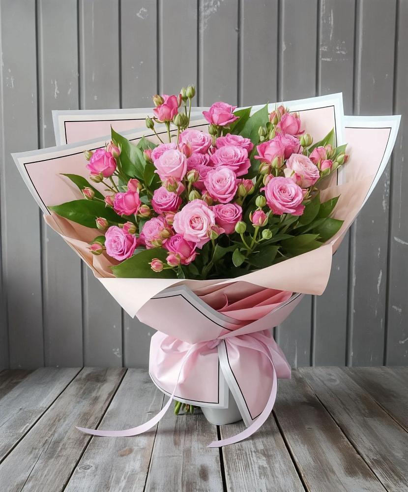 Букет Розовый кустик в Красный Профинтерн