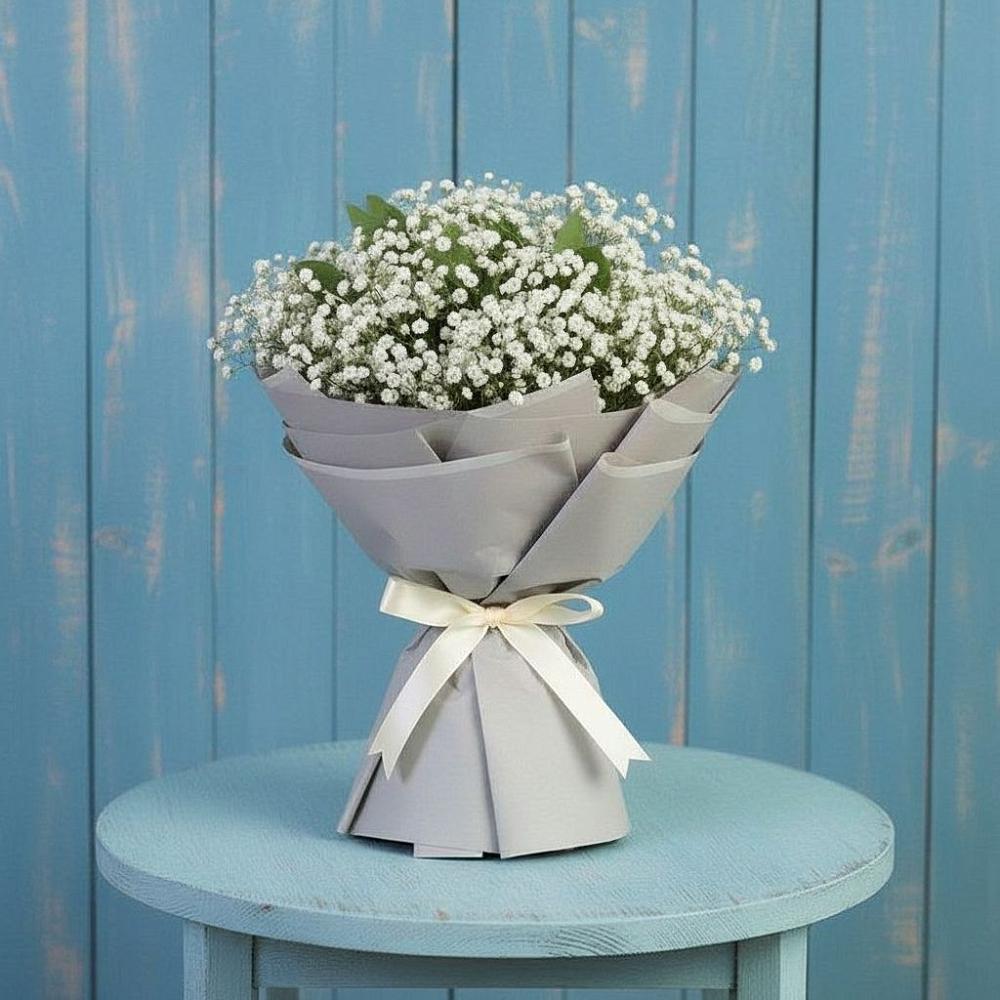 Букет цветов из: Гипсофила в Красный Профинтерн