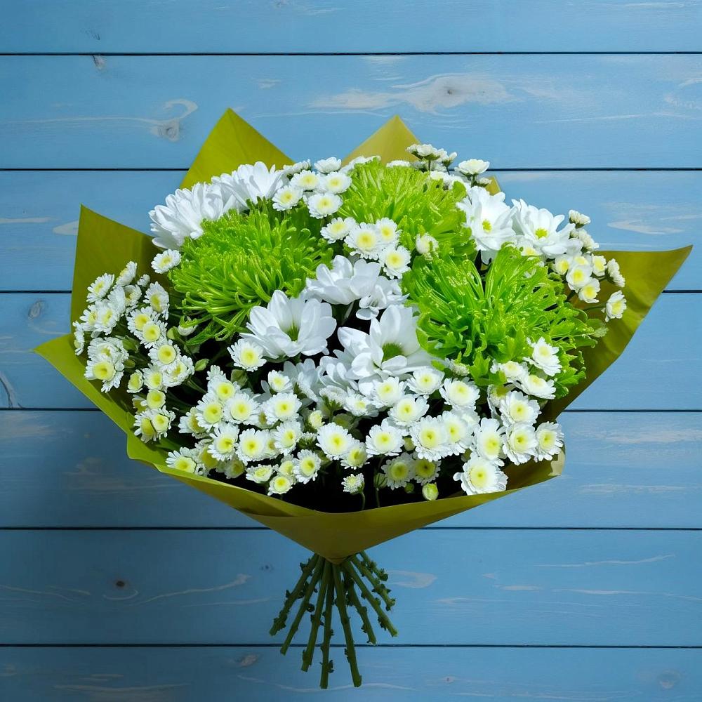 Букет цветов из: Хризантемы в Красный Профинтерн