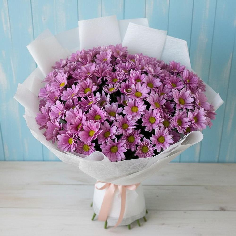 Букет цветов из: Хризантемы в Красный Профинтерн