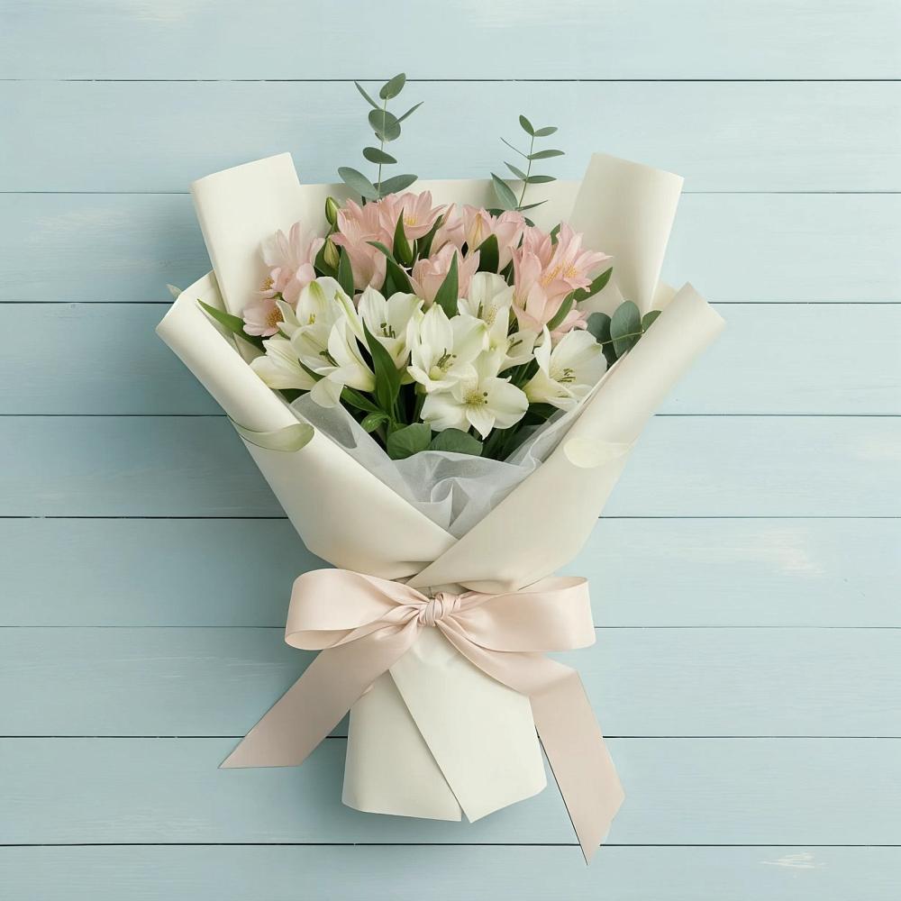 Букет цветов из: Альстромерии в Красный Профинтерн