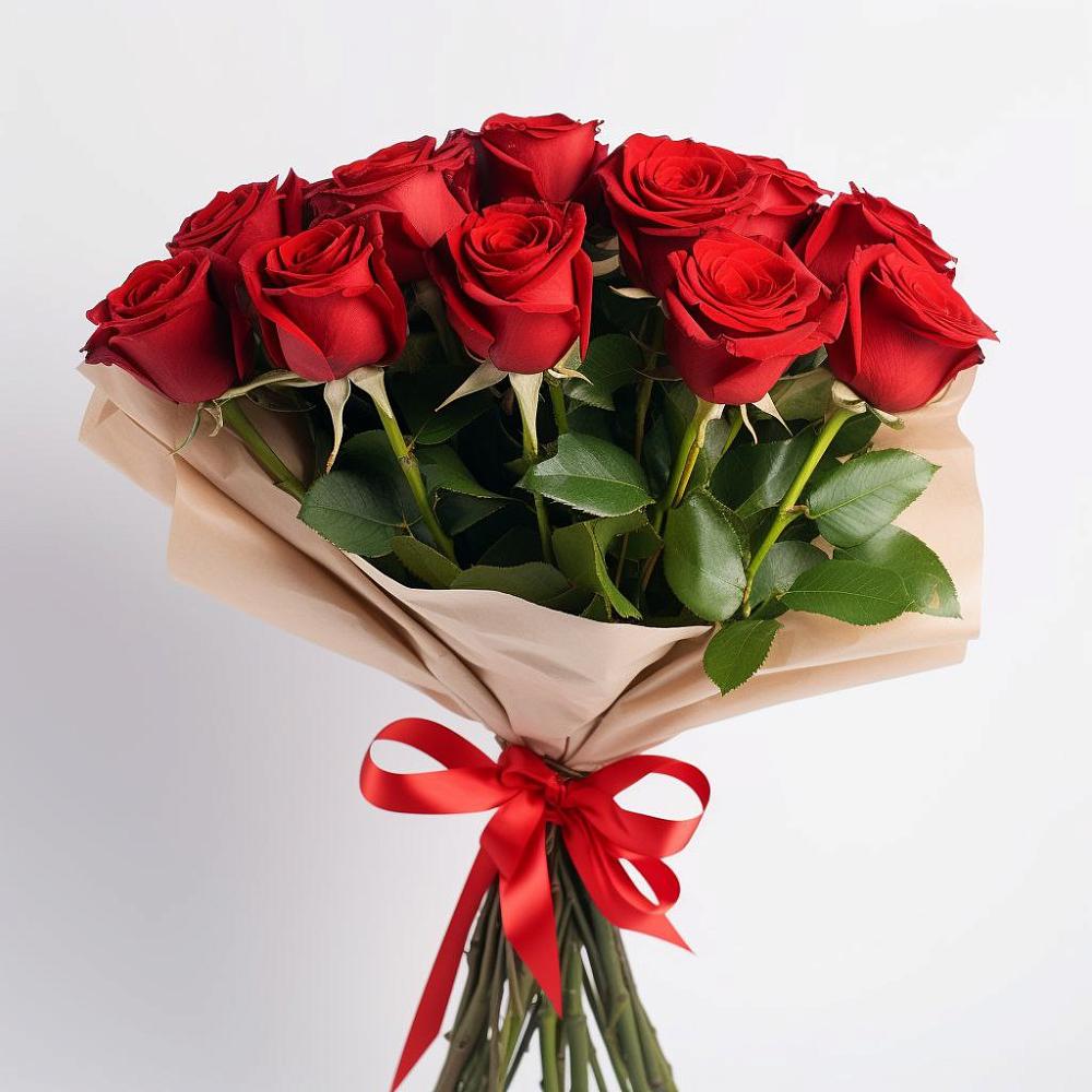 Букет 11 Красных роз Эдлесс Лав в Красный Профинтерн